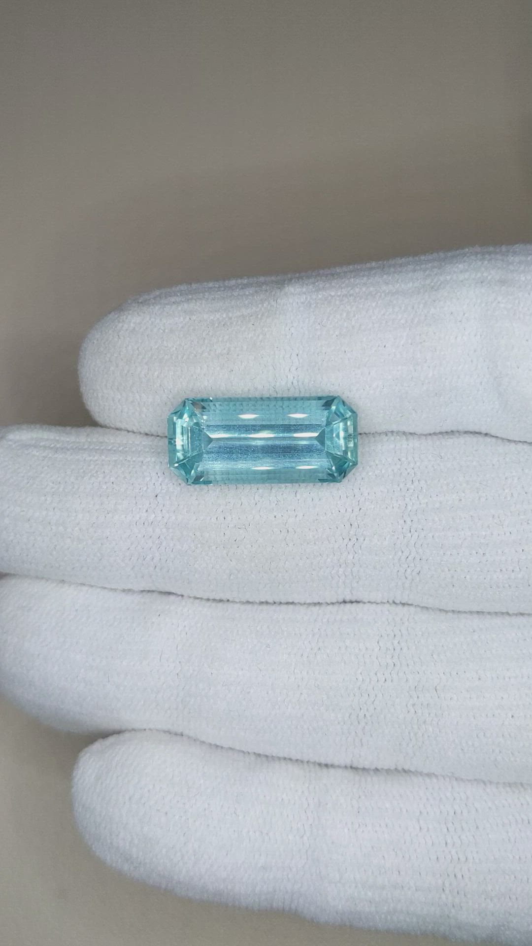 7.91 Ct. Blue Aquamarine from Brazil Size Video