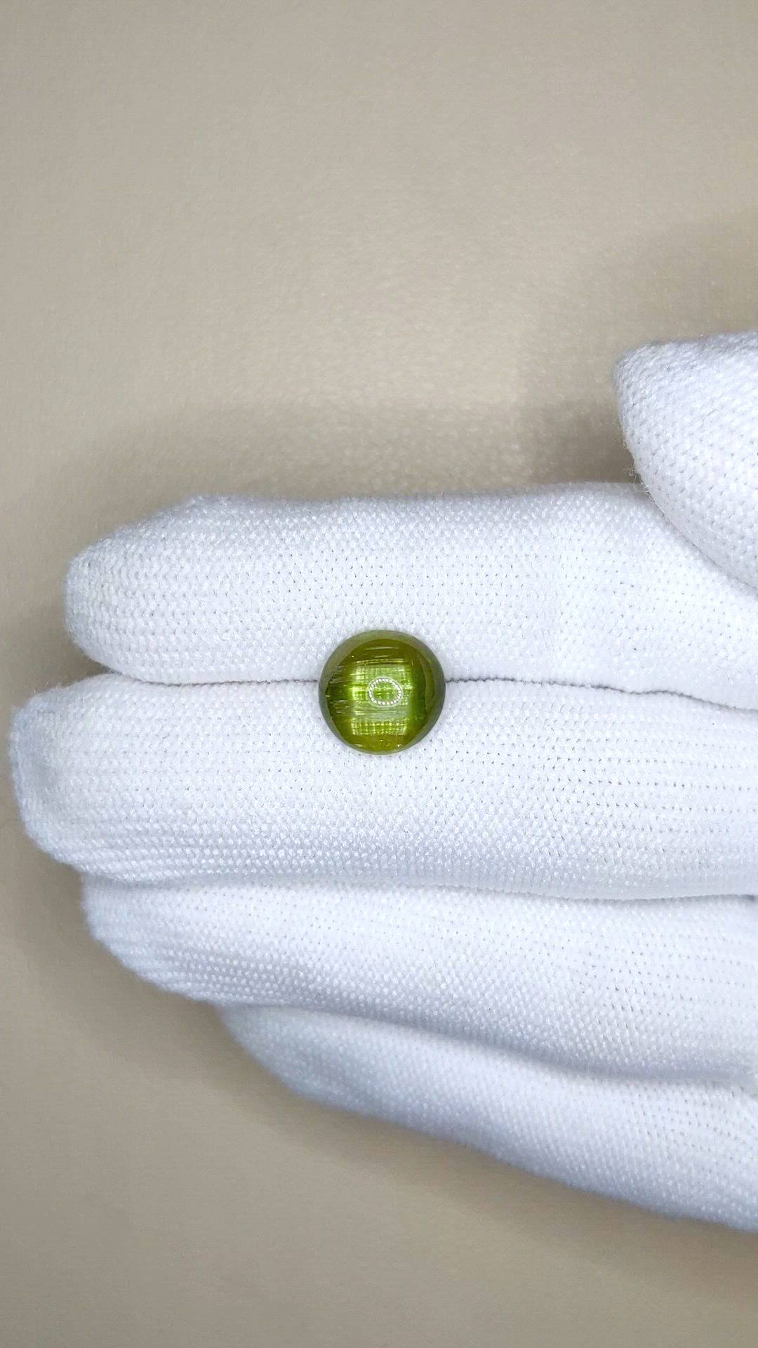 3.52 Ct. Yellowish Green Tourmaline from Brazil Size Video