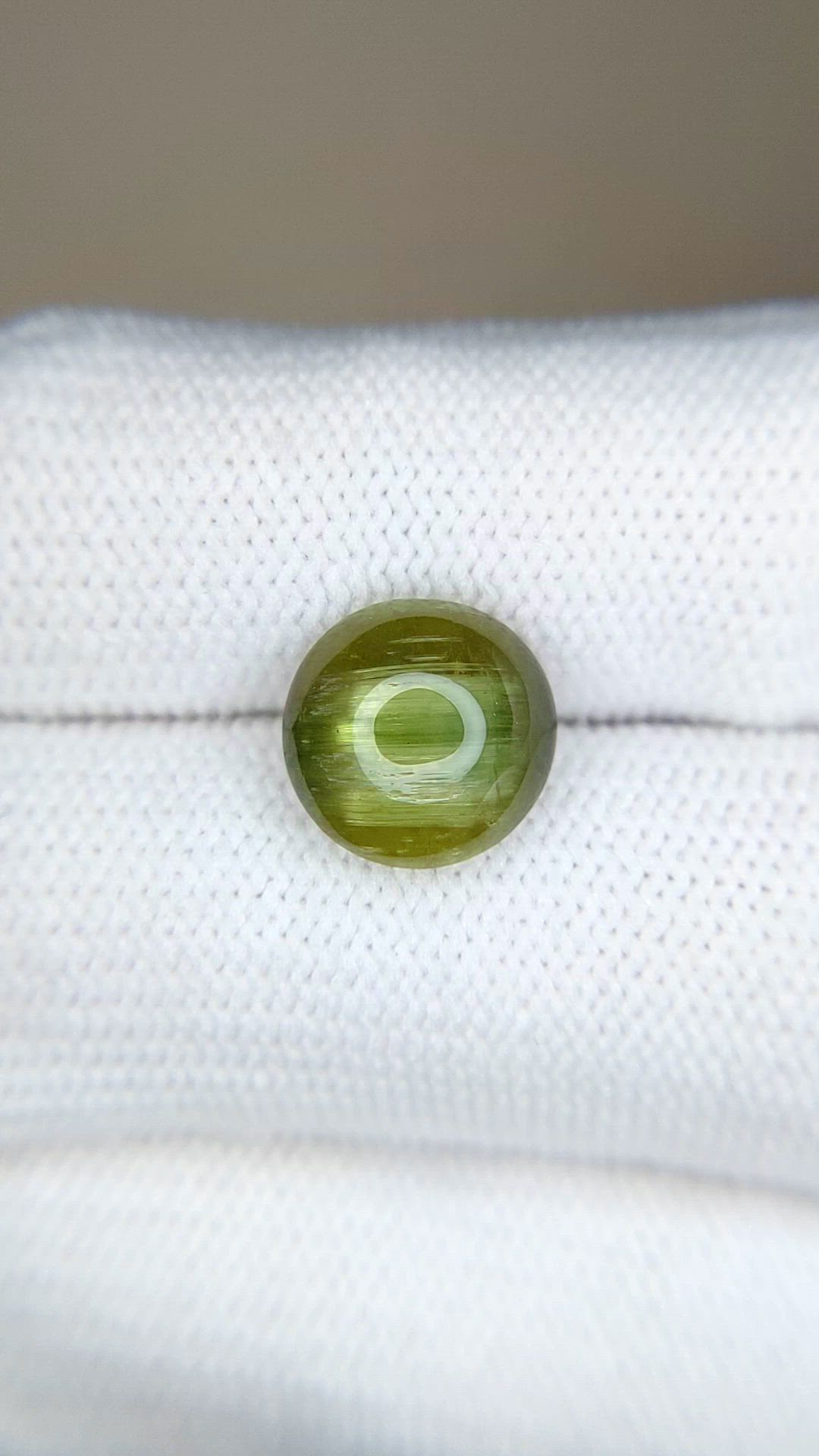 3.52 Ct. Yellowish Green Tourmaline from Brazil Size Video
