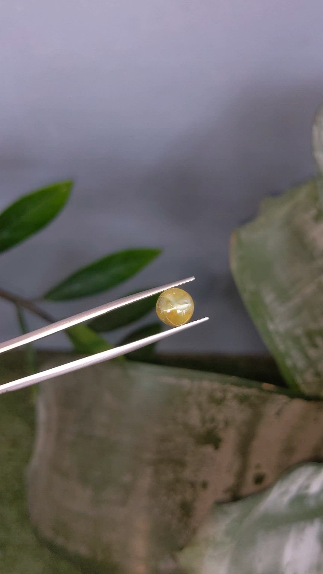 3.94 Ct. Greenish Yellow Chrysoberyl from Brazil Size Video
