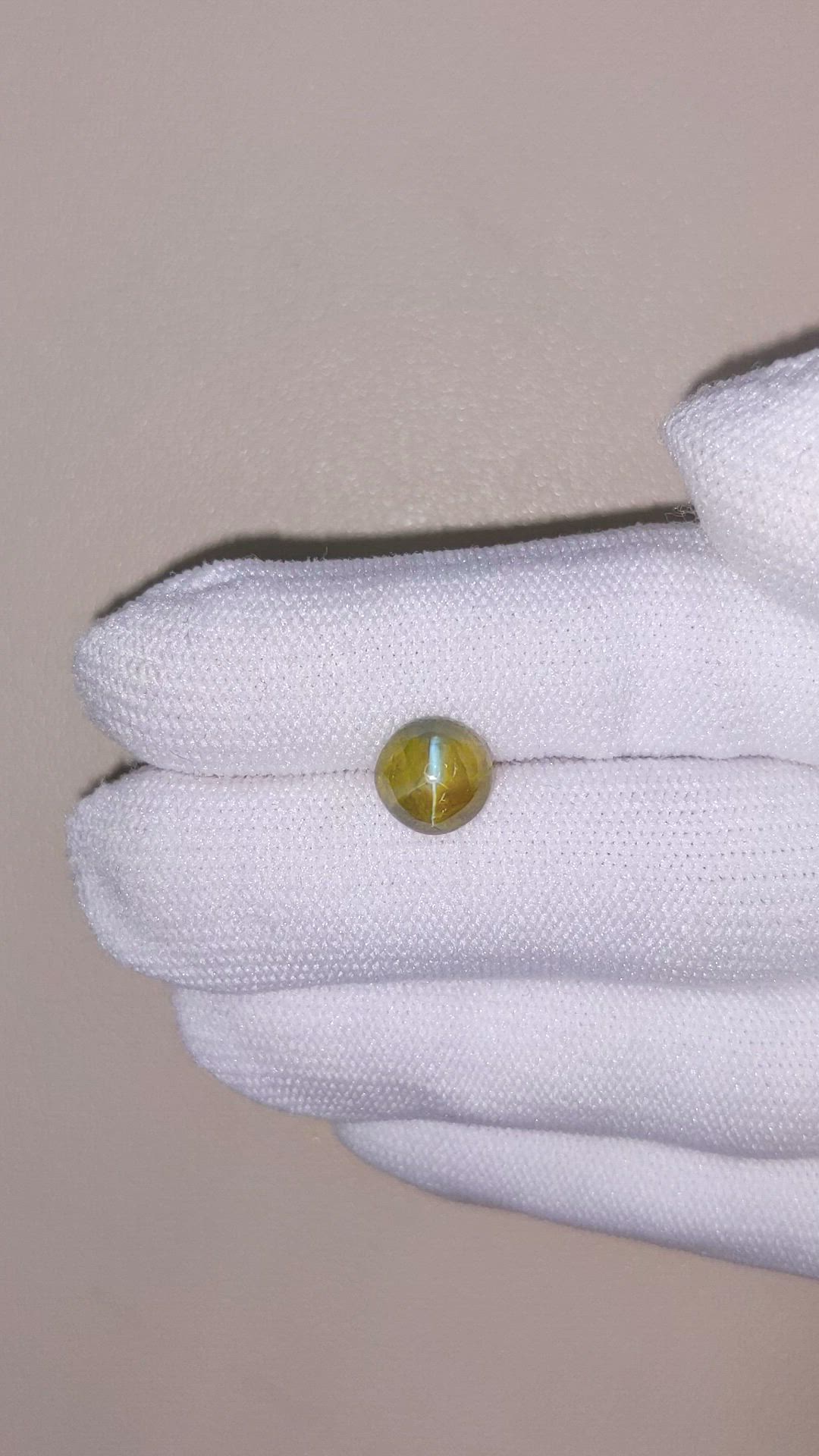 3.94 Ct. Greenish Yellow Chrysoberyl from Brazil Size Video