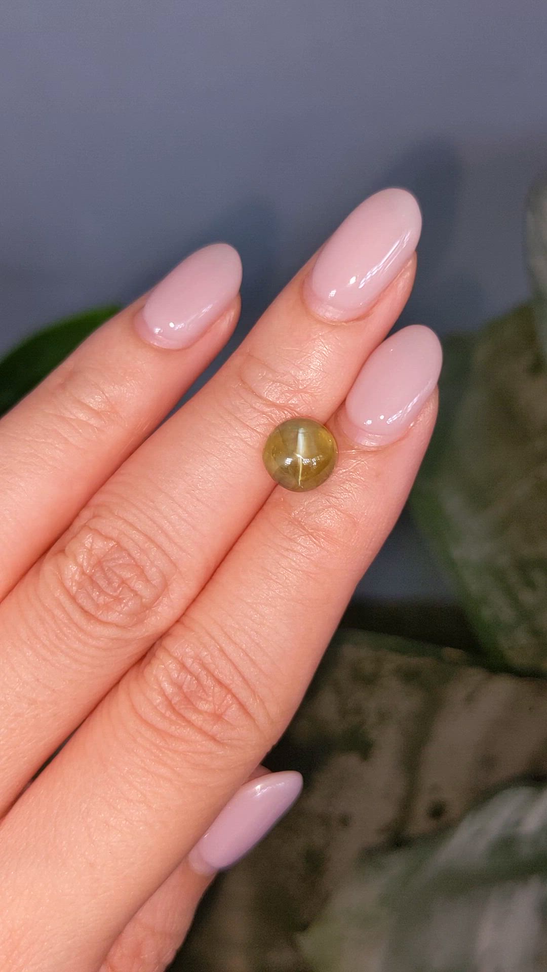 3.94 Ct. Greenish Yellow Chrysoberyl from Brazil Size Video