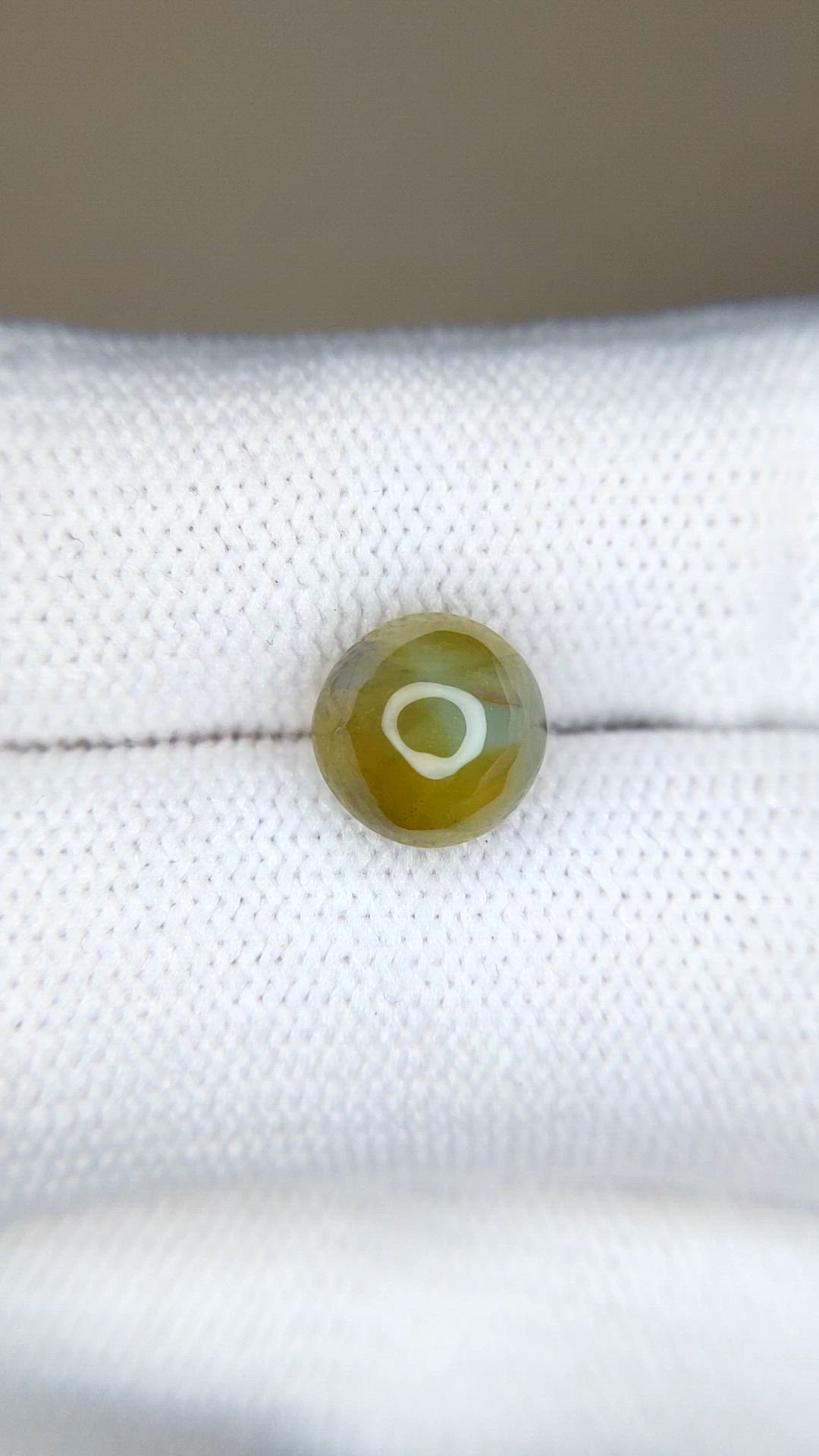 3.94 Ct. Greenish Yellow Chrysoberyl from Brazil Size Video