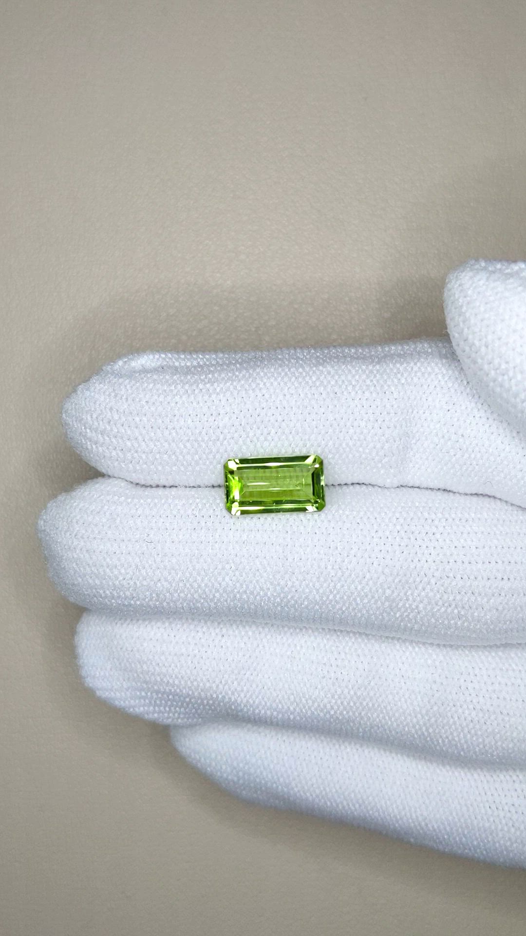 2.46 Ct. Green Peridot from Burma (Myanmar) Size Video