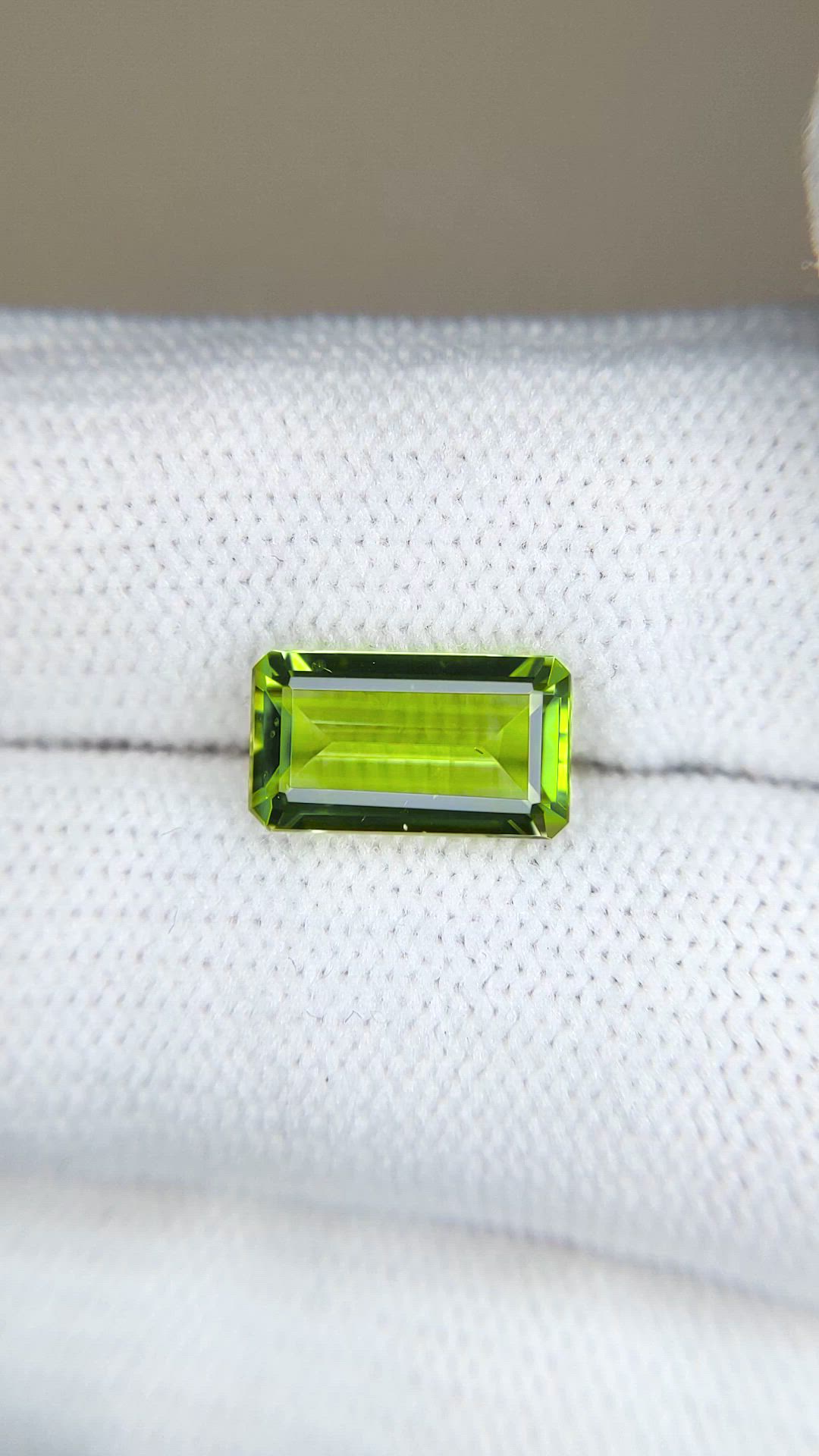 2.46 Ct. Green Peridot from Burma (Myanmar) Size Video