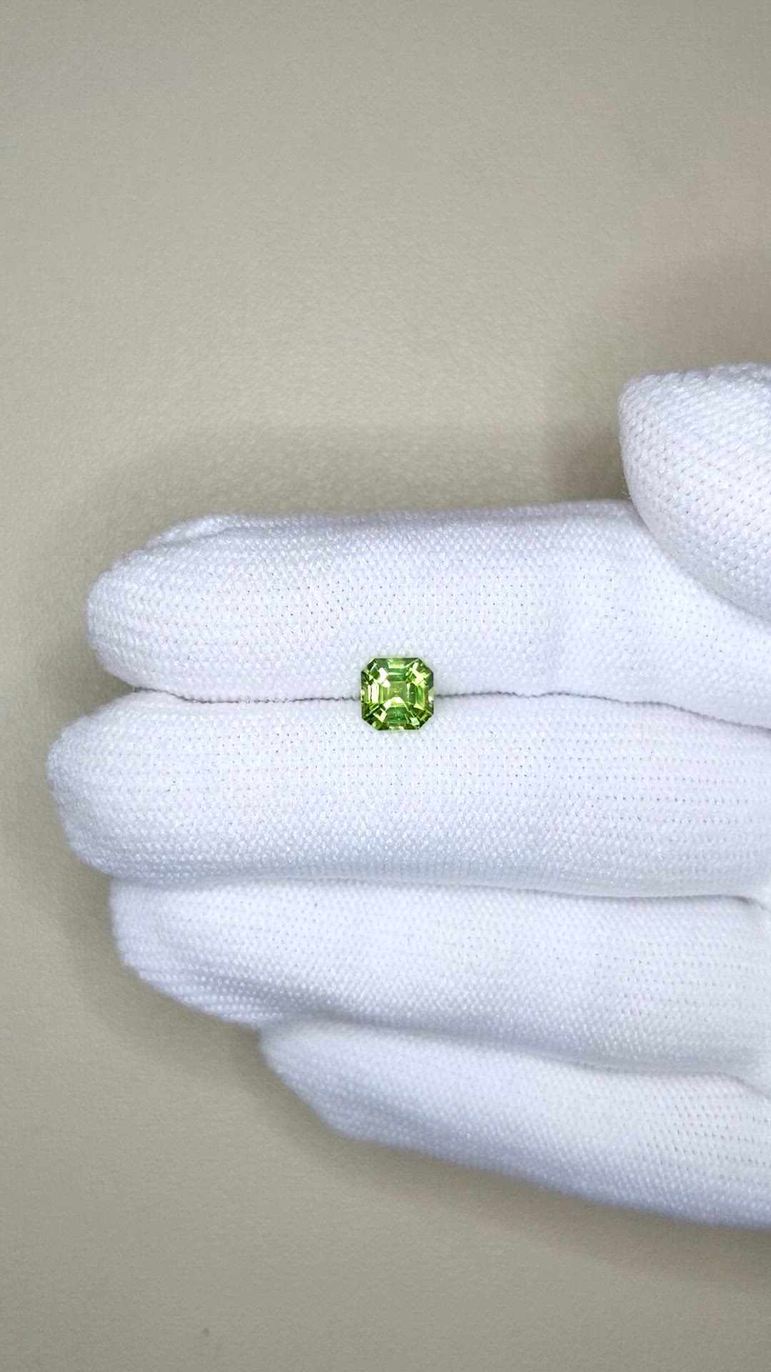 1.11 Ct. Green Peridot from Burma (Myanmar) Size Video