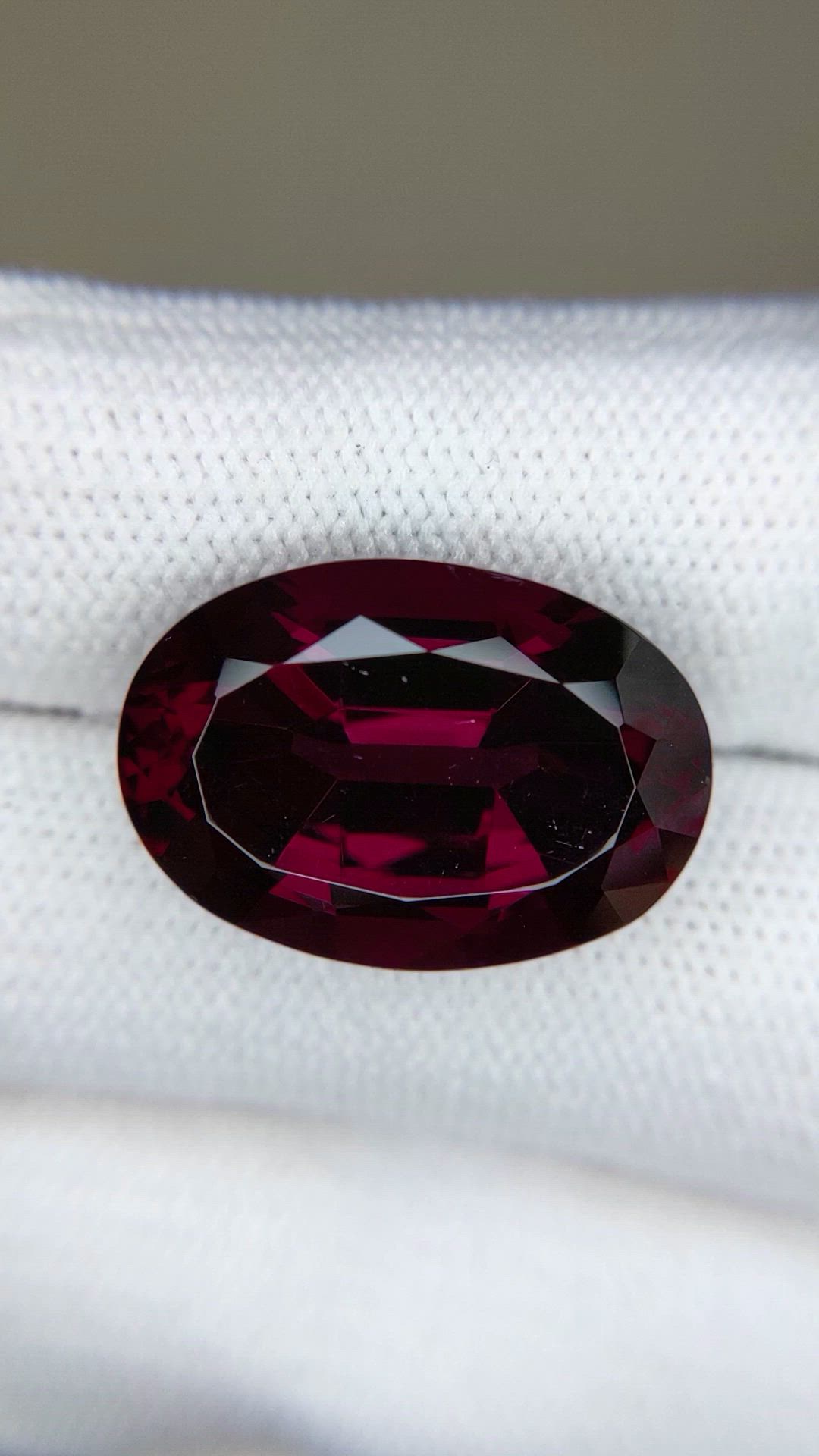 23.10 Ct. Purplish Red Garnet from Tanzania Size Video
