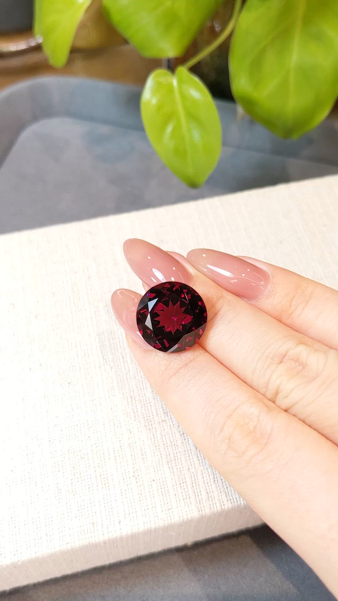 17.03 Ct. Purplish Red Rhodolite Garnet from Tanzania Size Video