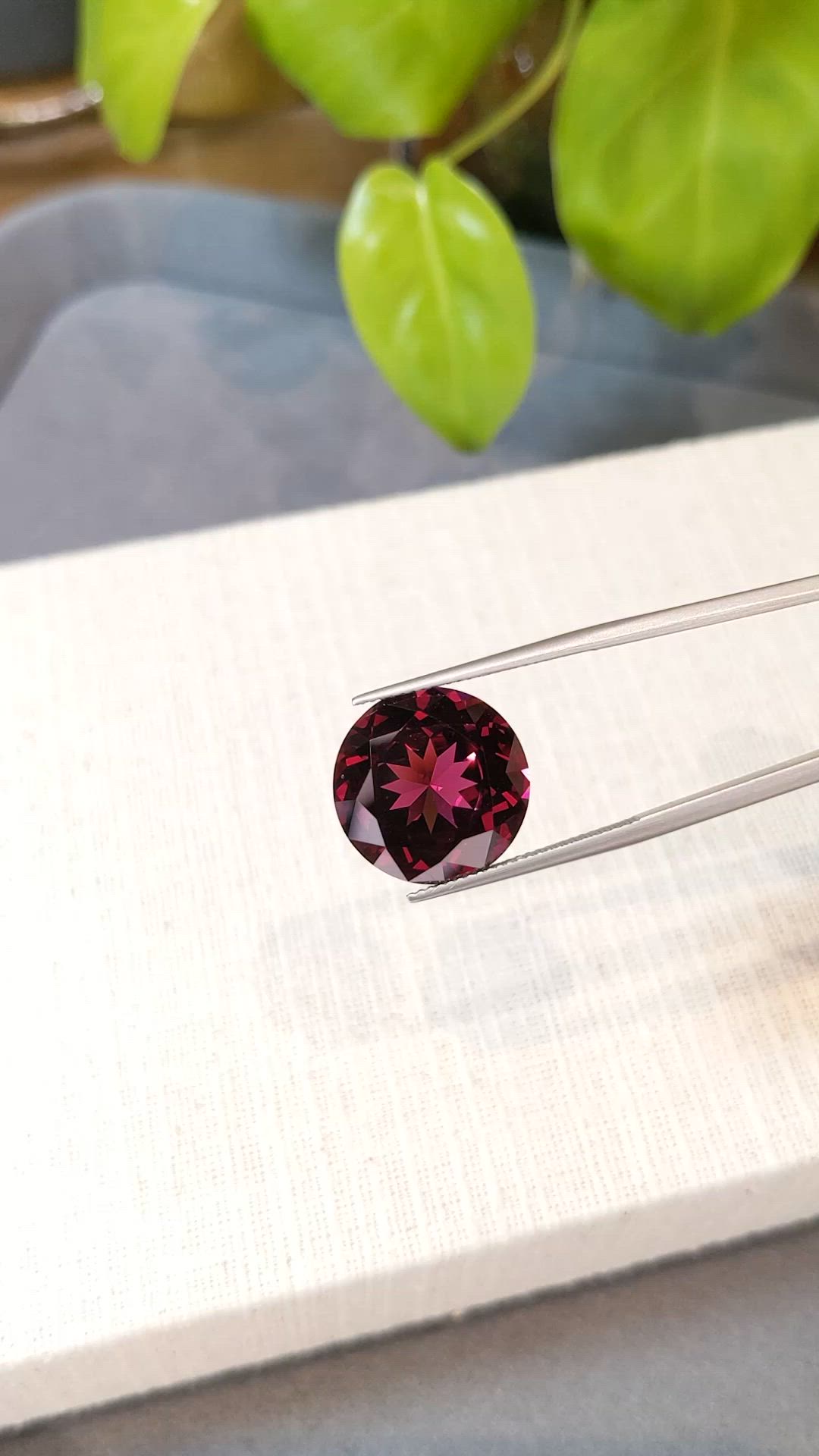 17.03 Ct. Purplish Red Rhodolite Garnet from Tanzania Size Video