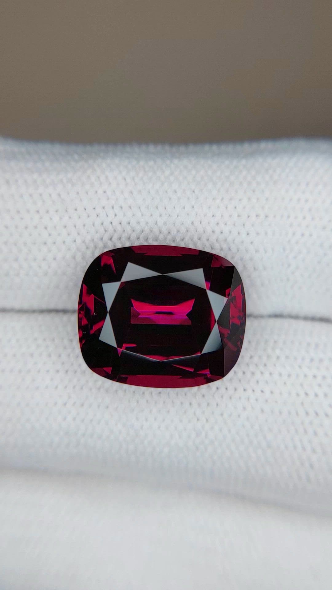 13.68 Ct. Purplish Red Rhodolite Garnet from Tanzania Size Video