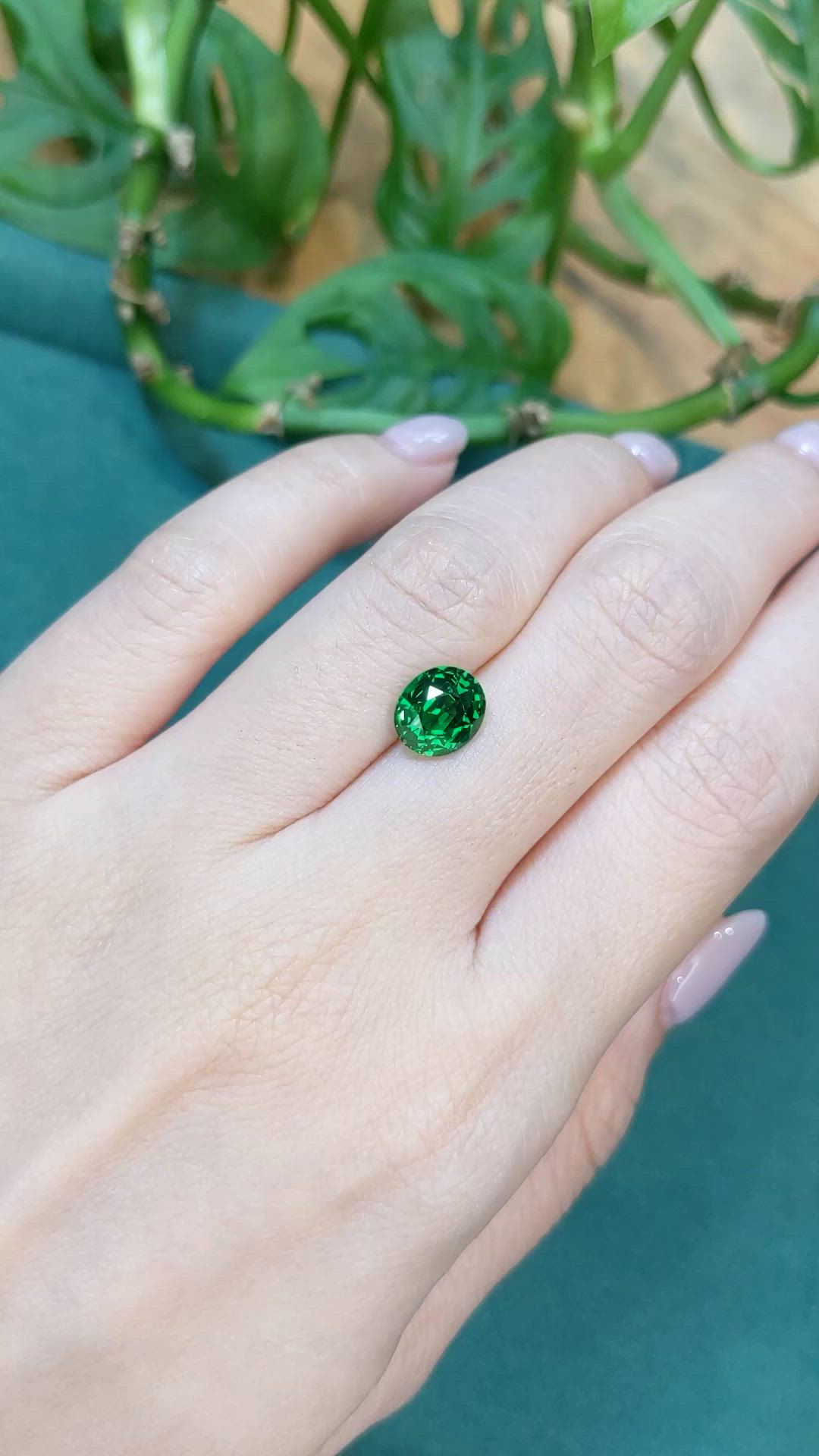 2.52 Ct. Tsavorite Garnet from Tanzania Size Video