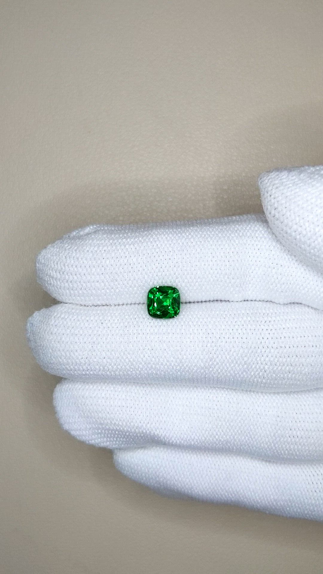1.51 Ct. Tsavorite Garnet from Tanzania Size Video