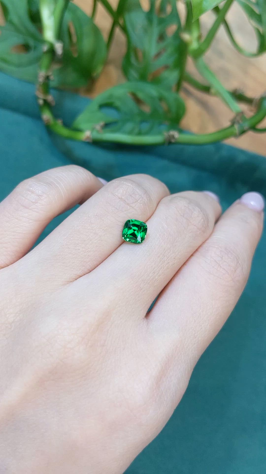 1.51 Ct. Tsavorite Garnet from Tanzania Size Video