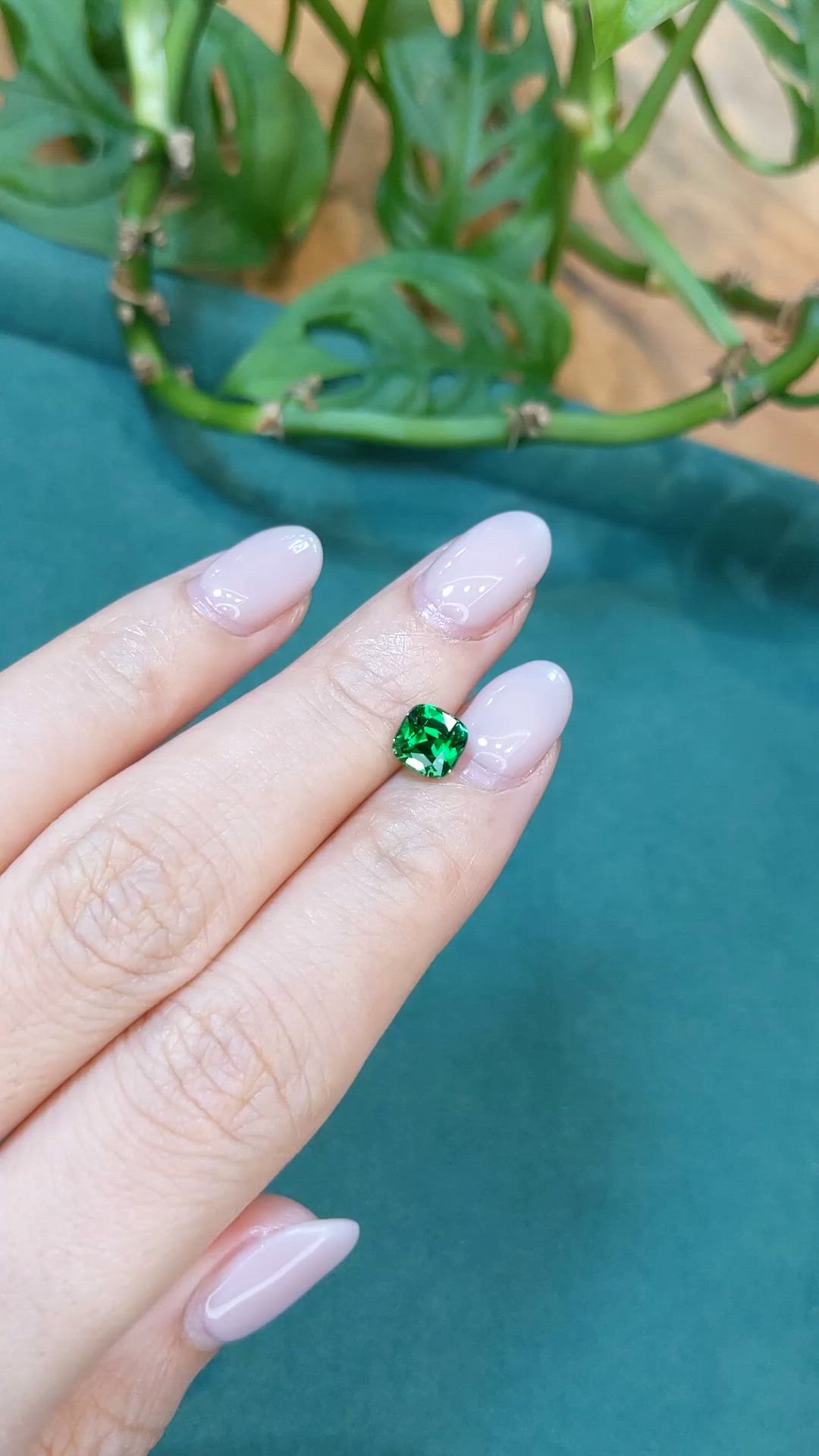 1.51 Ct. Tsavorite Garnet from Tanzania Size Video