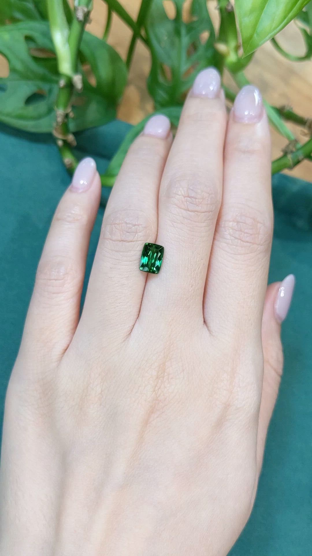1.50 Ct. Bluish Green Tourmaline from Brazil Size Video