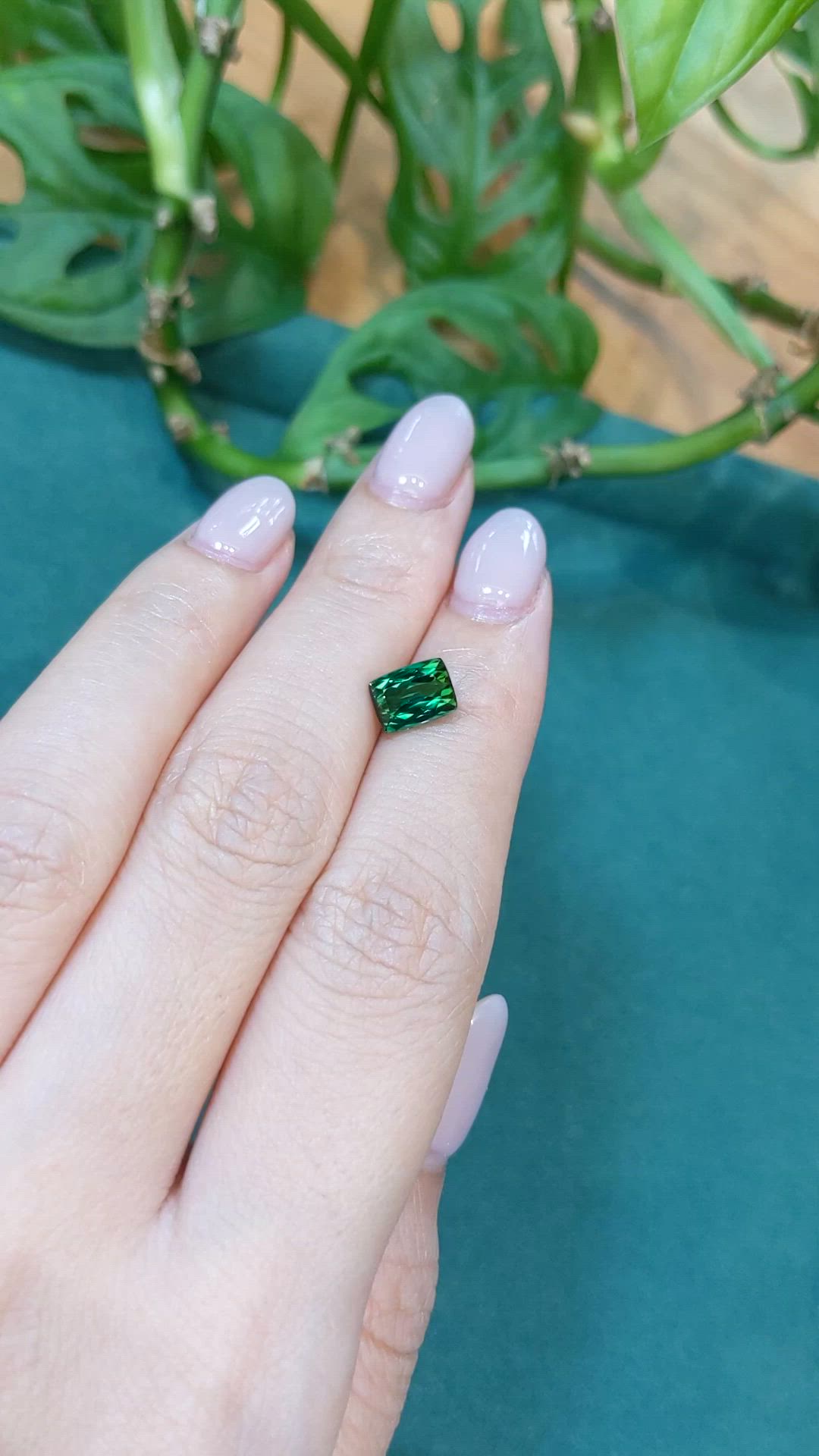 1.50 Ct. Bluish Green Tourmaline from Brazil Size Video