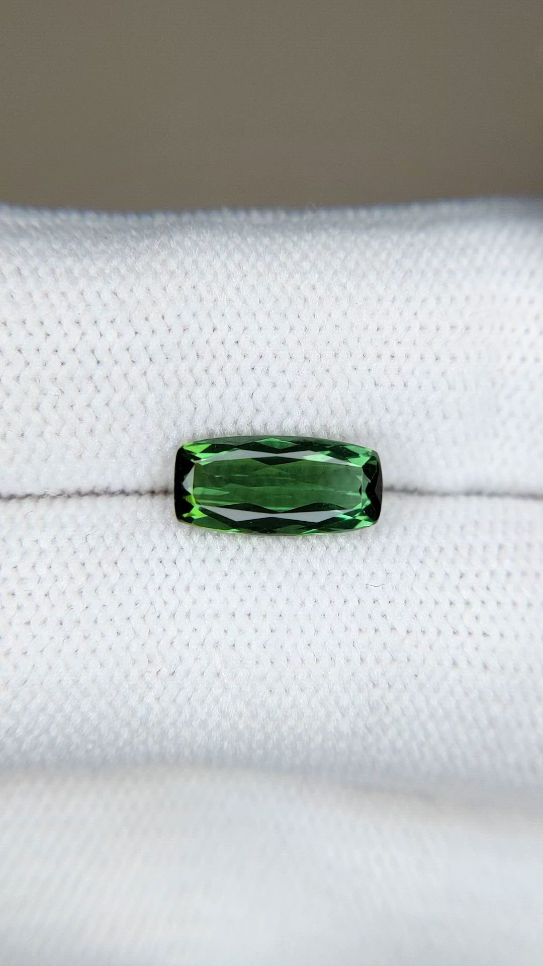 1.55 Ct. Green Tourmaline from Brazil Size Video