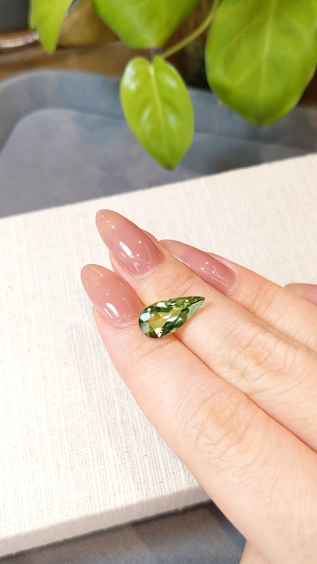 3.17 Ct. Green Tourmaline from Brazil Size Video