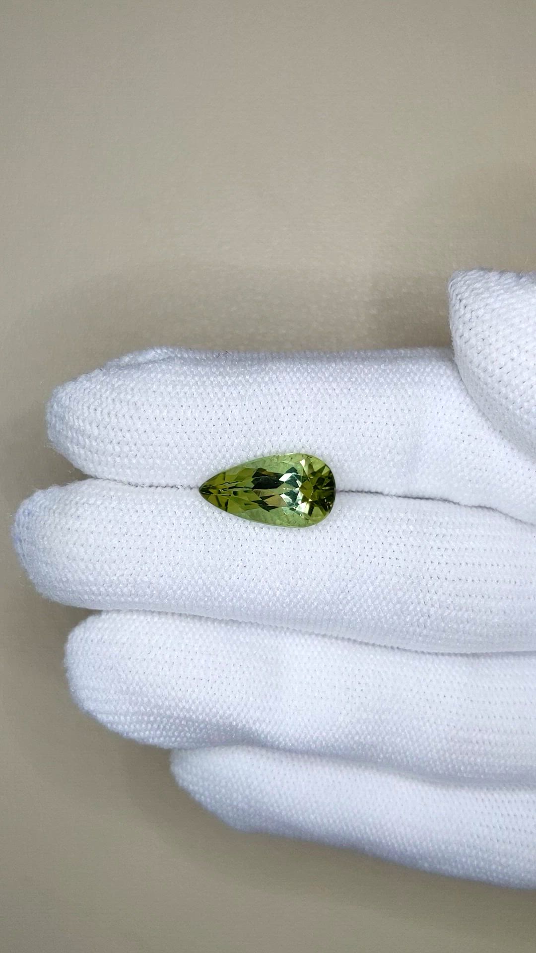 3.99 Ct. Green Tourmaline from Brazil Size Video
