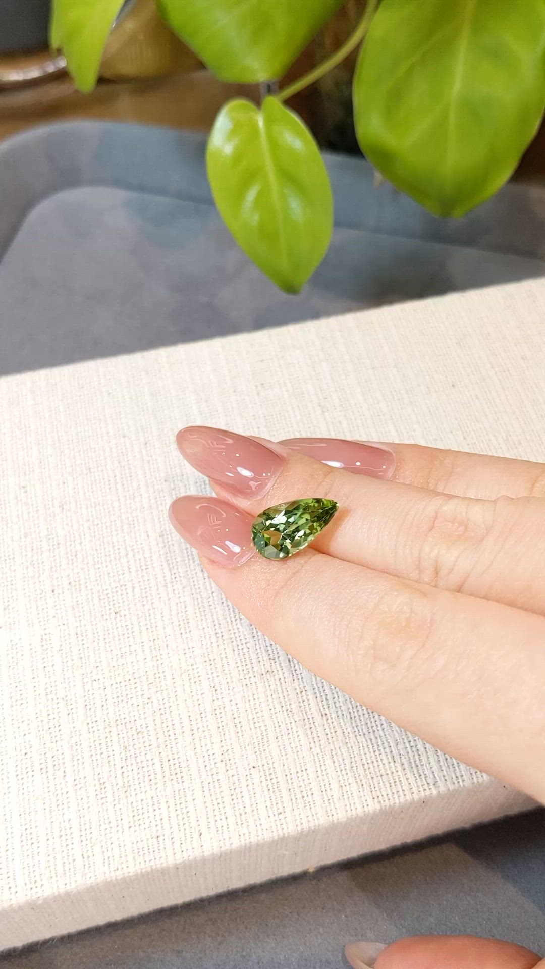 3.99 Ct. Green Tourmaline from Brazil Size Video