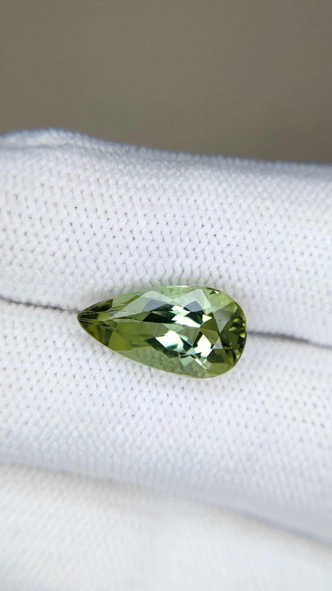 3.99 Ct. Green Tourmaline from Brazil Size Video