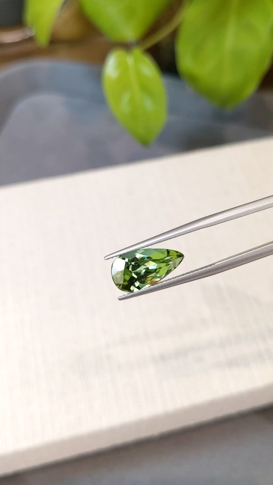 3.99 Ct. Green Tourmaline from Brazil Size Video