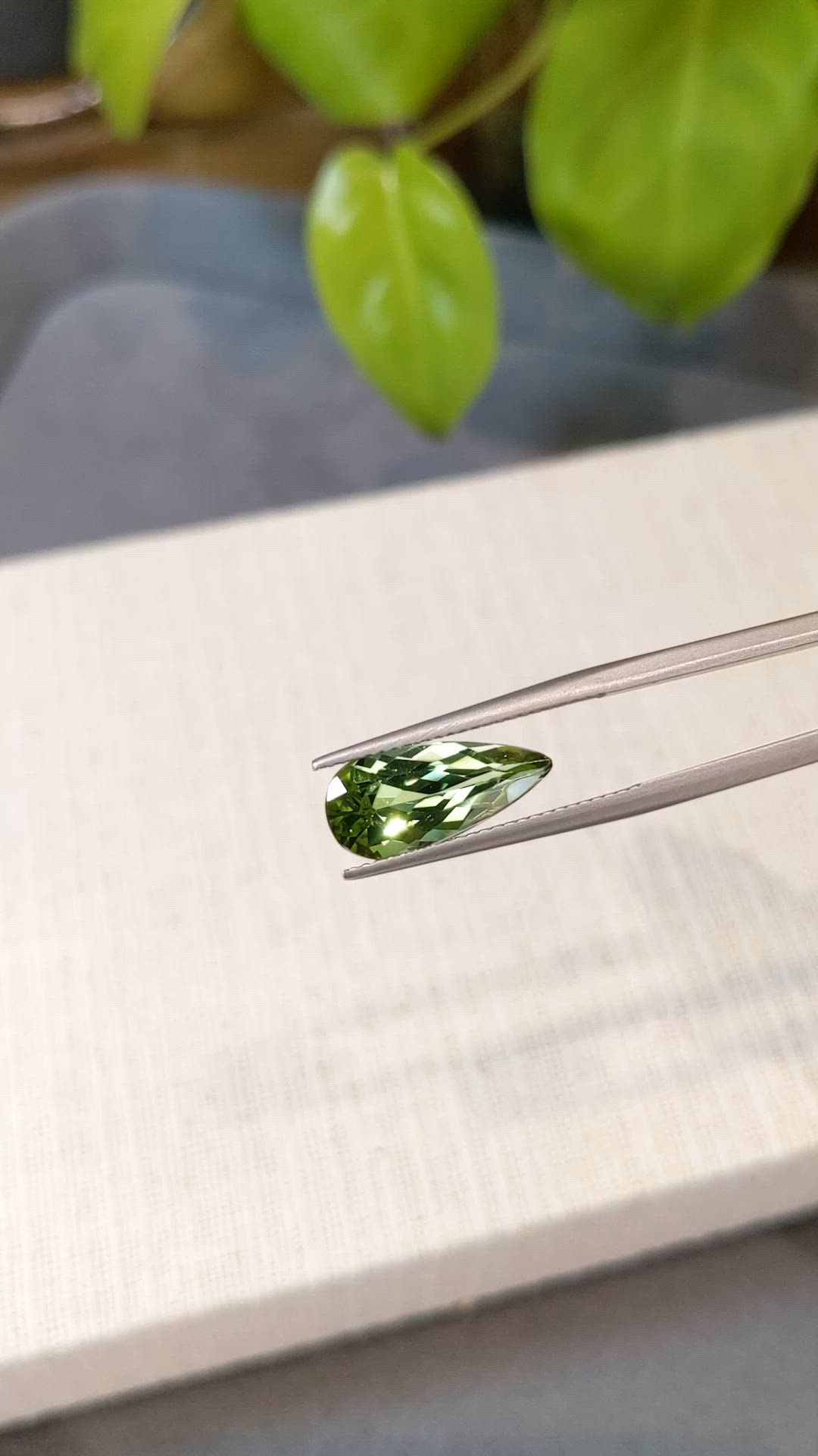 3.39 Ct. Green Tourmaline from Brazil Size Video