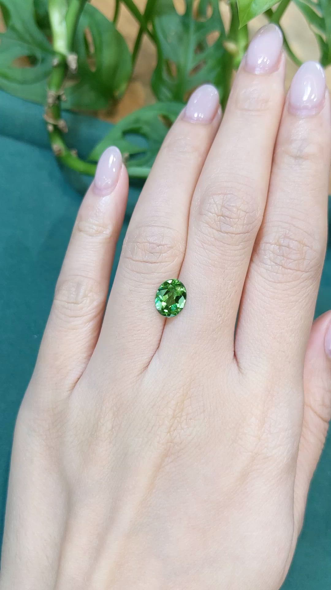 1.50 Ct. Green Tourmaline from Brazil Size Video