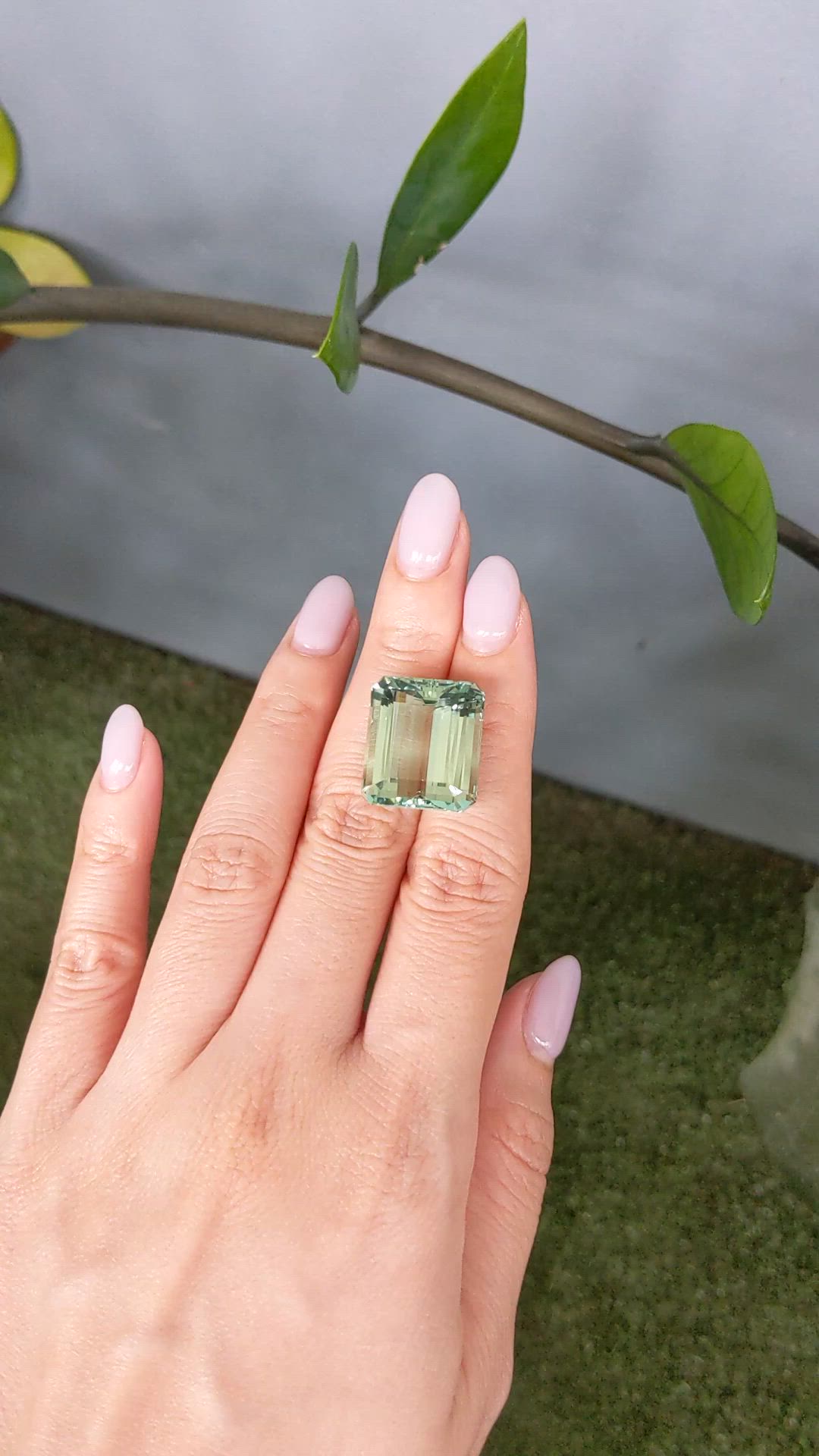 25.10 Ct. Green Beryl from Brazil Size Video