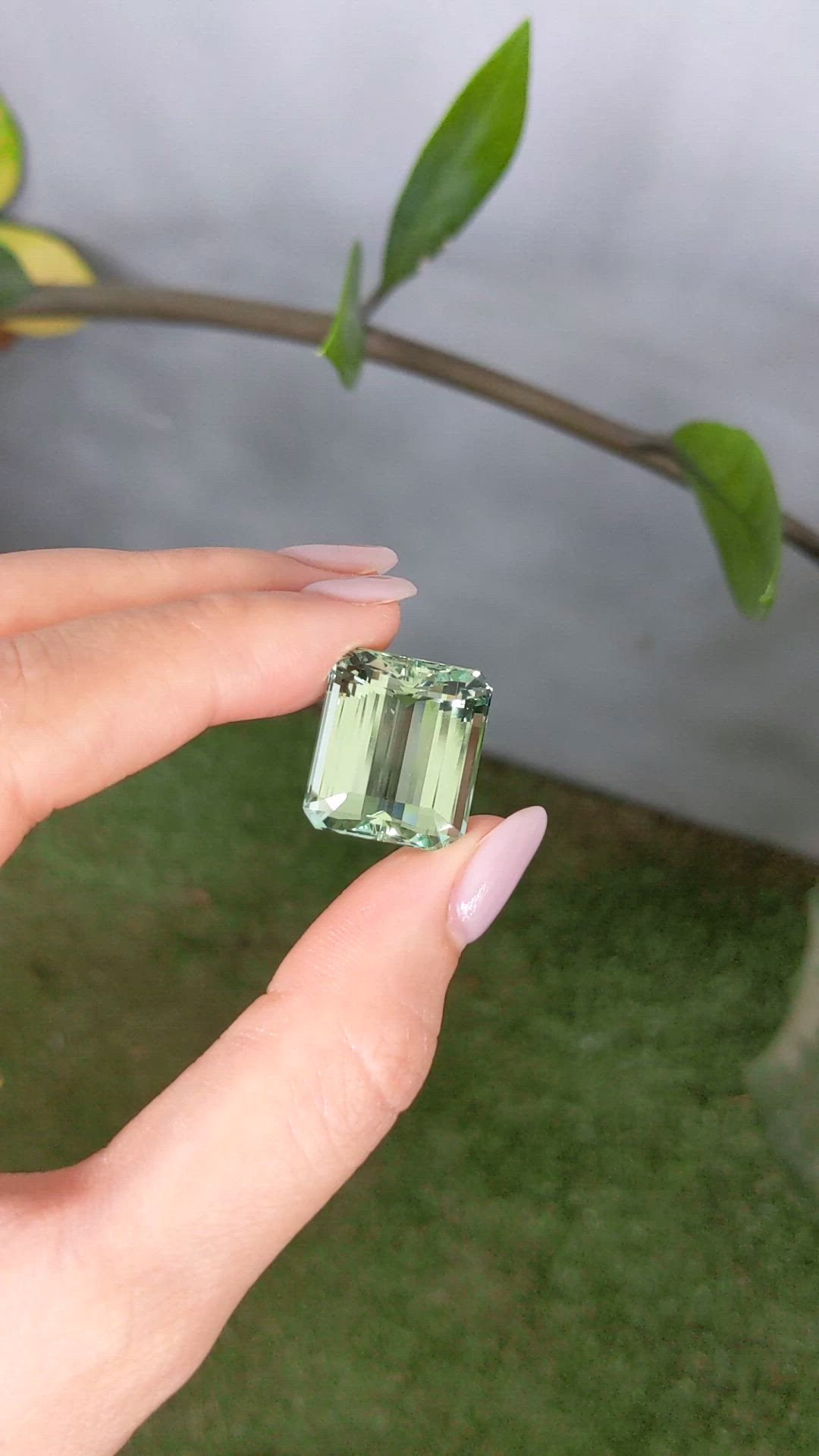 25.10 Ct. Green Beryl from Brazil Size Video
