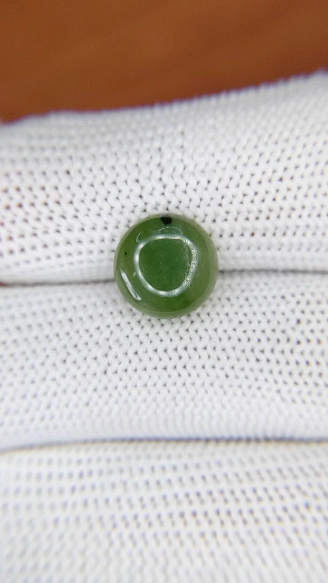 3.20 Ct. Green Cabochon Jade from Burma (Myanmar) Size Video