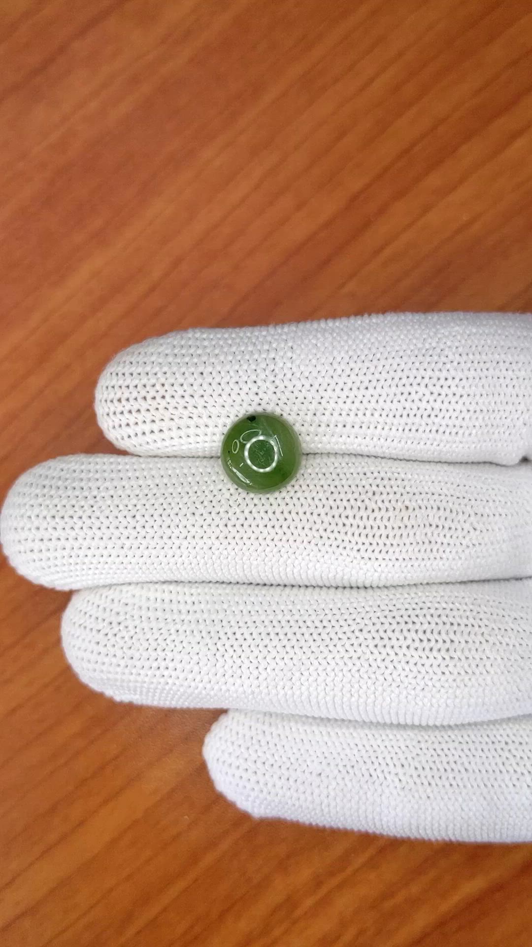 3.20 Ct. Green Cabochon Jade from Burma (Myanmar) Size Video