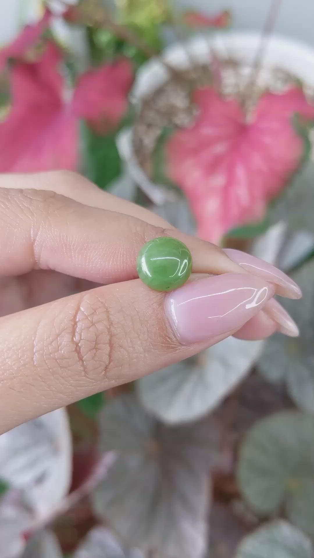 3.50 Ct. Green Cabochon Jade from Burma (Myanmar) Size Video