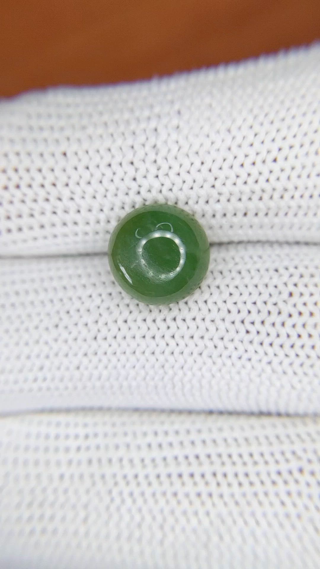 3.50 Ct. Green Cabochon Jade from Burma (Myanmar) Size Video