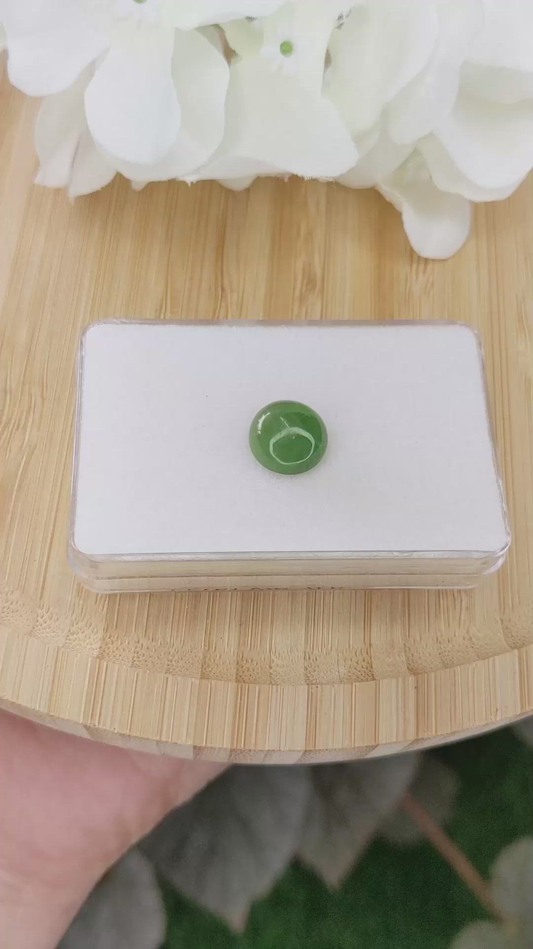 3.50 Ct. Green Cabochon Jade from Burma (Myanmar) Size Video
