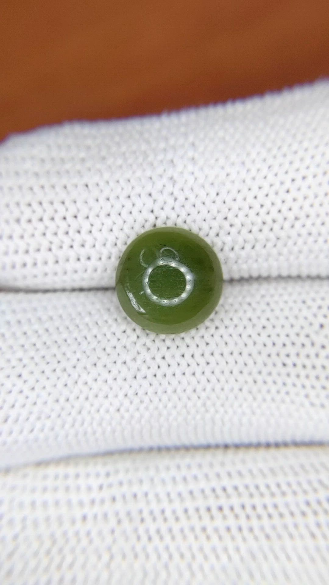 3.25 Ct. Green Cabochon Jade from Burma (Myanmar) Size Video