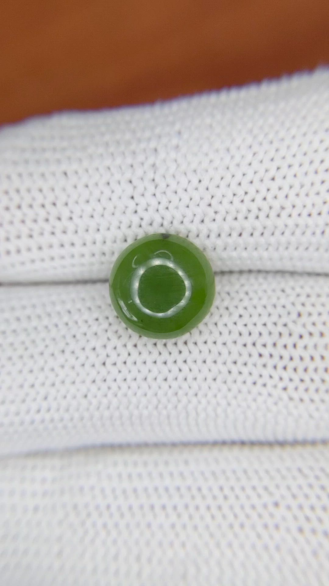 3.51 Ct. Green Cabochon Jade from Burma (Myanmar) Size Video