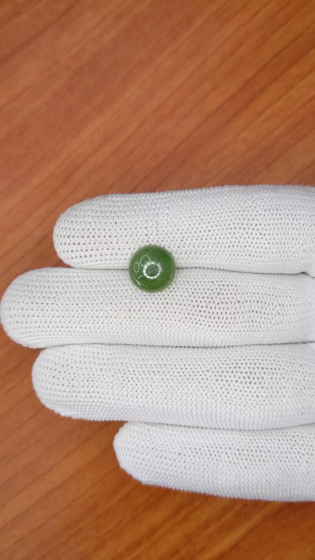 2.95 Ct. Green Cabochon Jade from Burma (Myanmar) Size Video