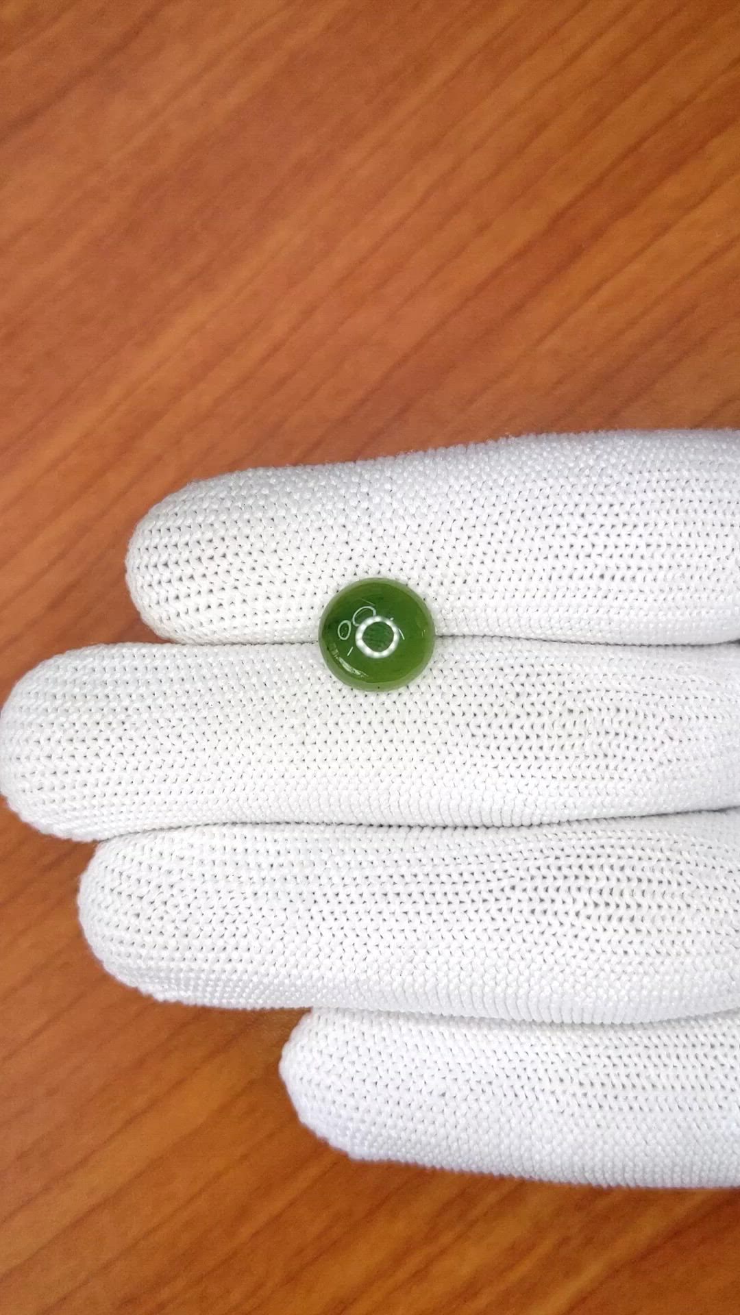 3.10 Ct. Green Cabochon Jade from Burma (Myanmar) Size Video