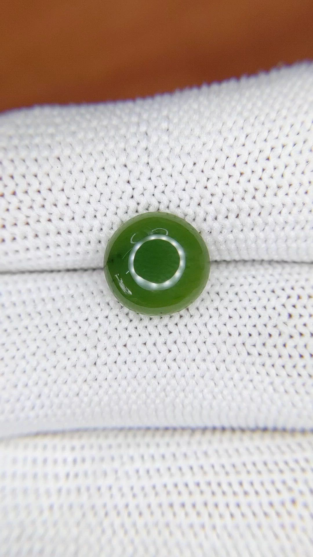 3.10 Ct. Green Cabochon Jade from Burma (Myanmar) Size Video