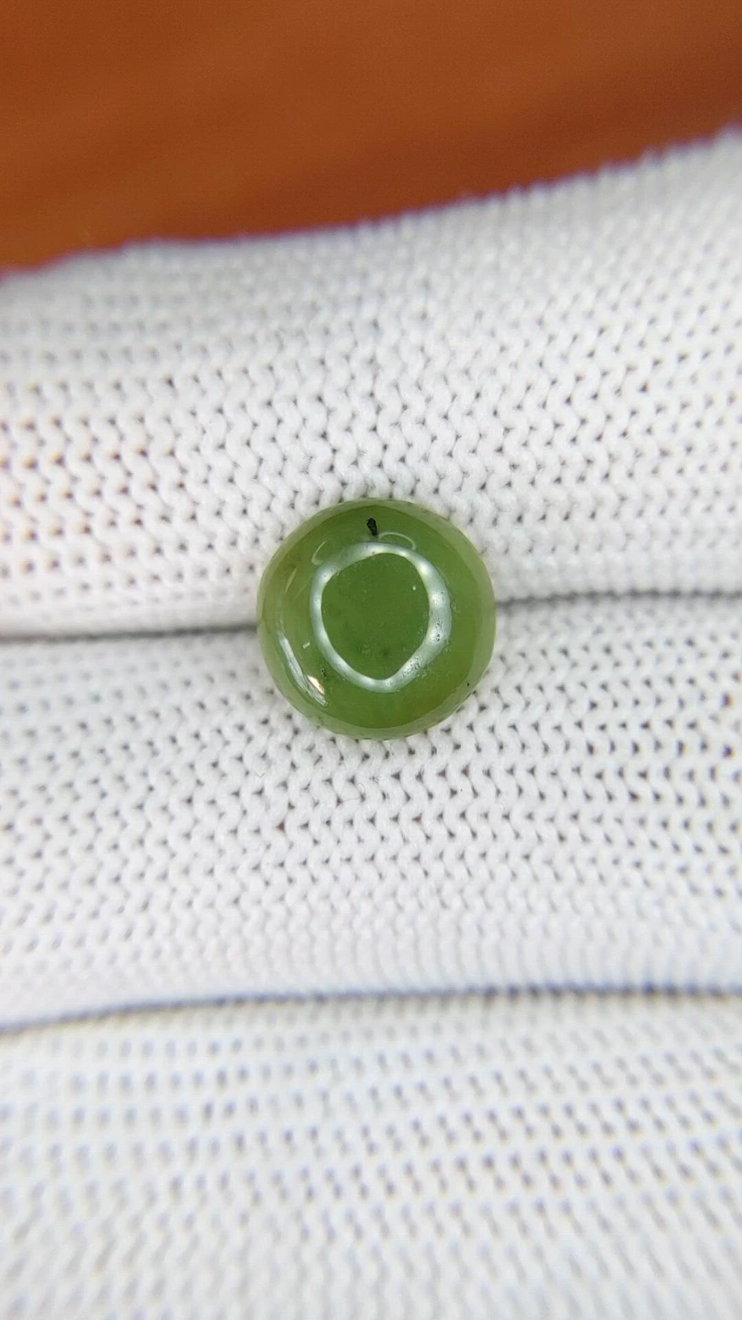 2.87 Ct. Green Cabochon Jade from Burma (Myanmar) Size Video