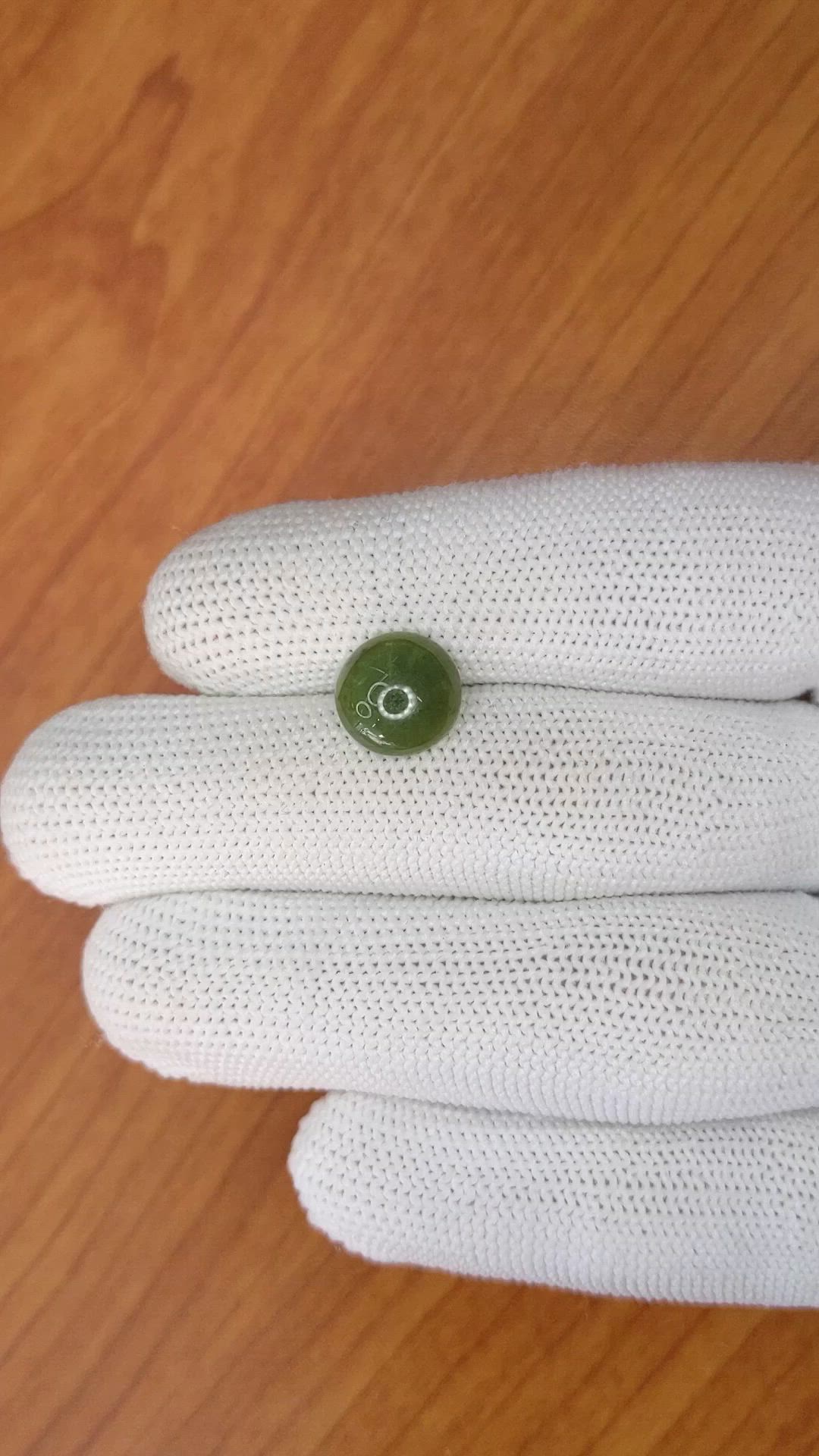 3.30 Ct. Green Cabochon Jade from Burma (Myanmar) Size Video