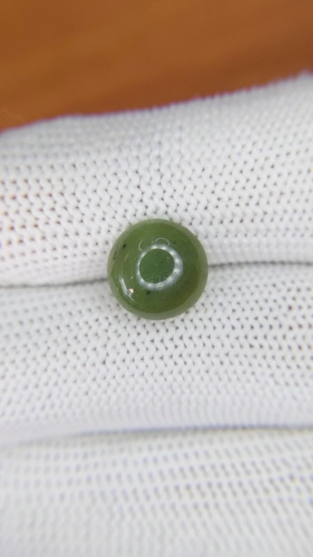 3.30 Ct. Green Cabochon Jade from Burma (Myanmar) Size Video