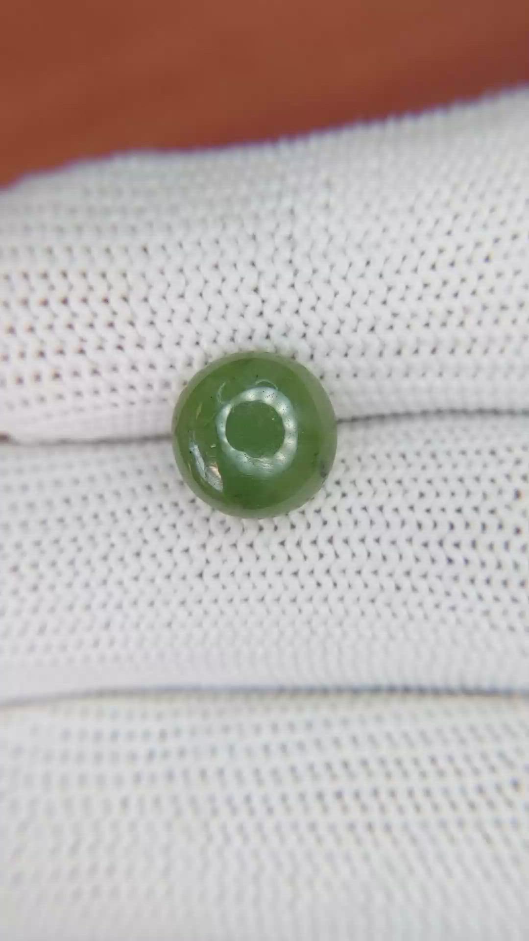 3.23 Ct. Green Cabochon Jade from Burma (Myanmar) Size Video