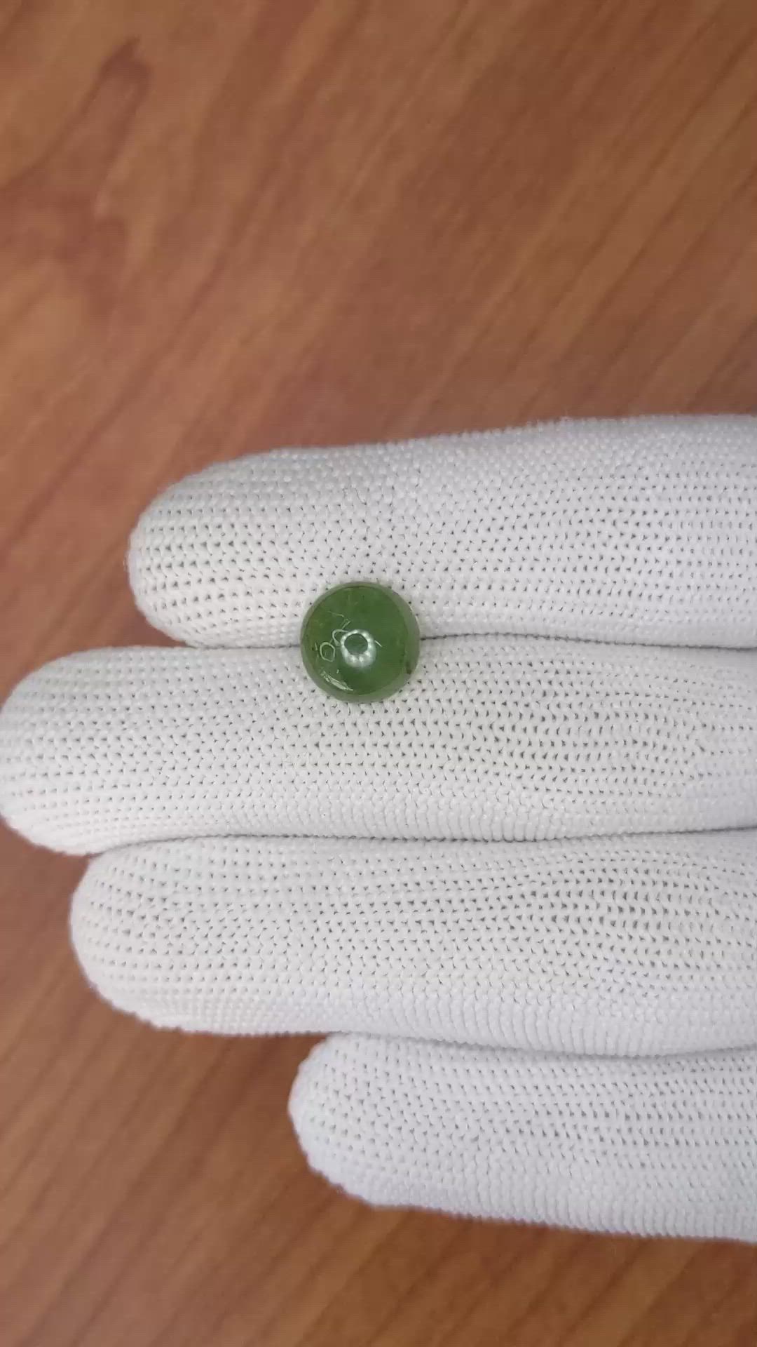 3.23 Ct. Green Cabochon Jade from Burma (Myanmar) Size Video