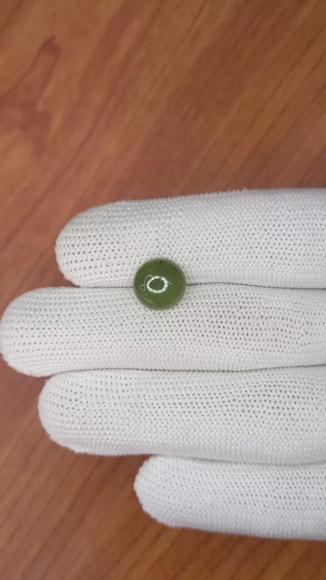3.33 Ct. Green Cabochon Jade from Burma (Myanmar) Size Video