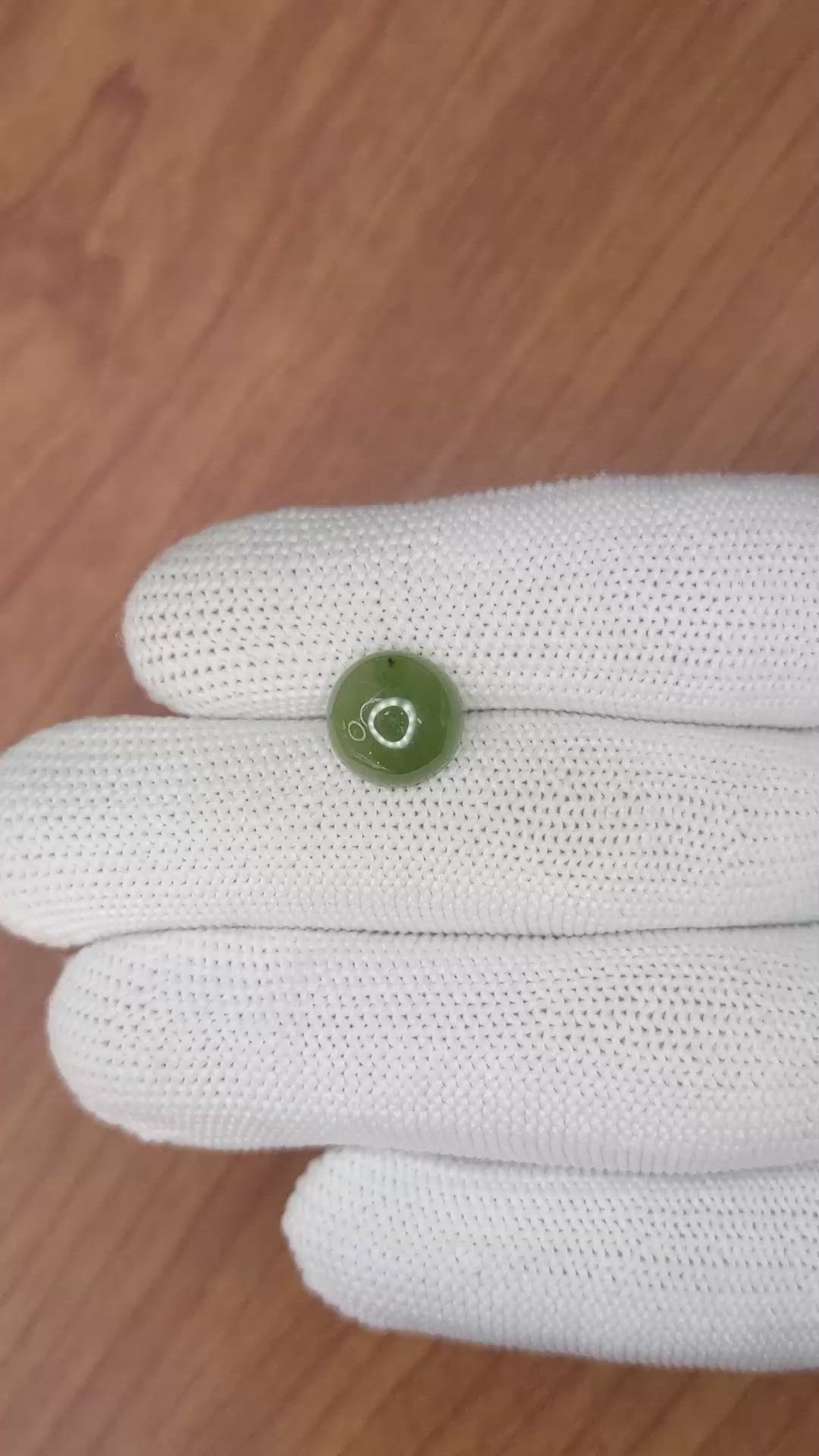 3.78 Ct. Green Cabochon Jade from Burma (Myanmar) Size Video