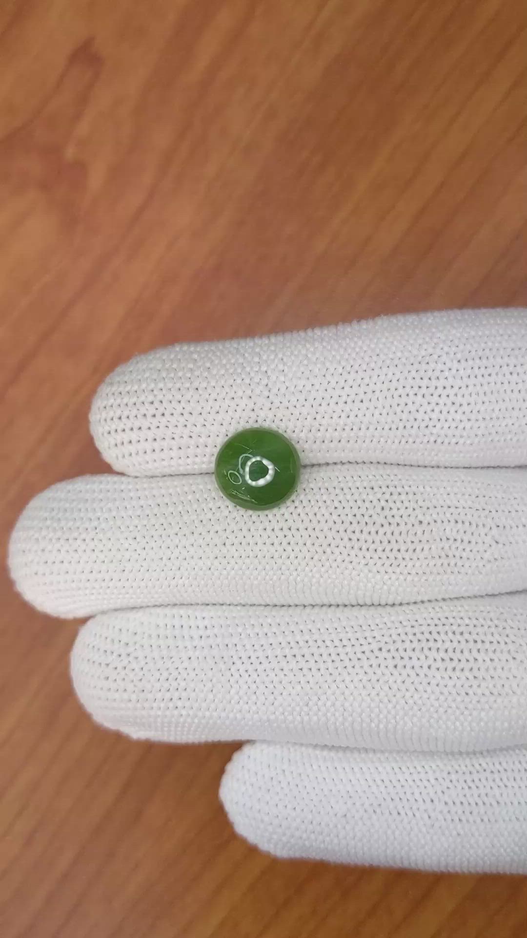3.31 Ct. Green Cabochon Jade from Burma (Myanmar) Size Video