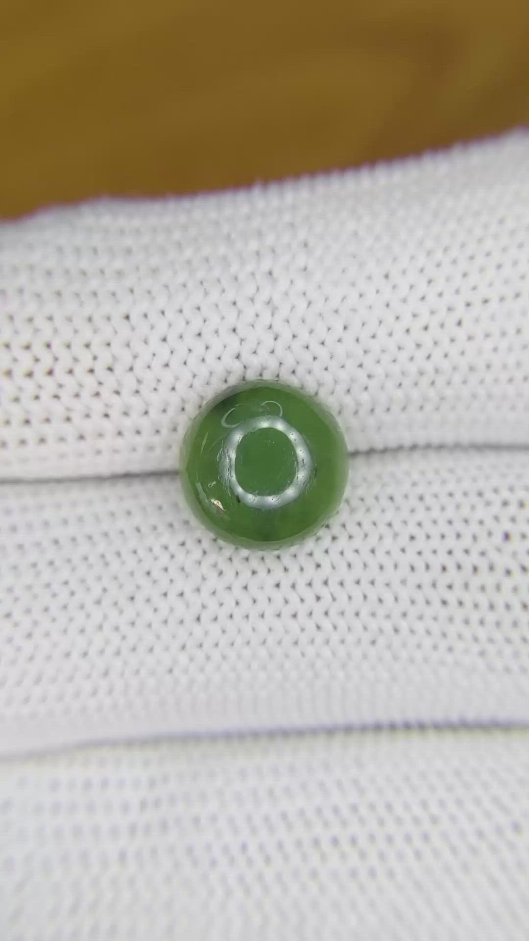 3.27 Ct. Green Cabochon Jade from Burma (Myanmar) Size Video