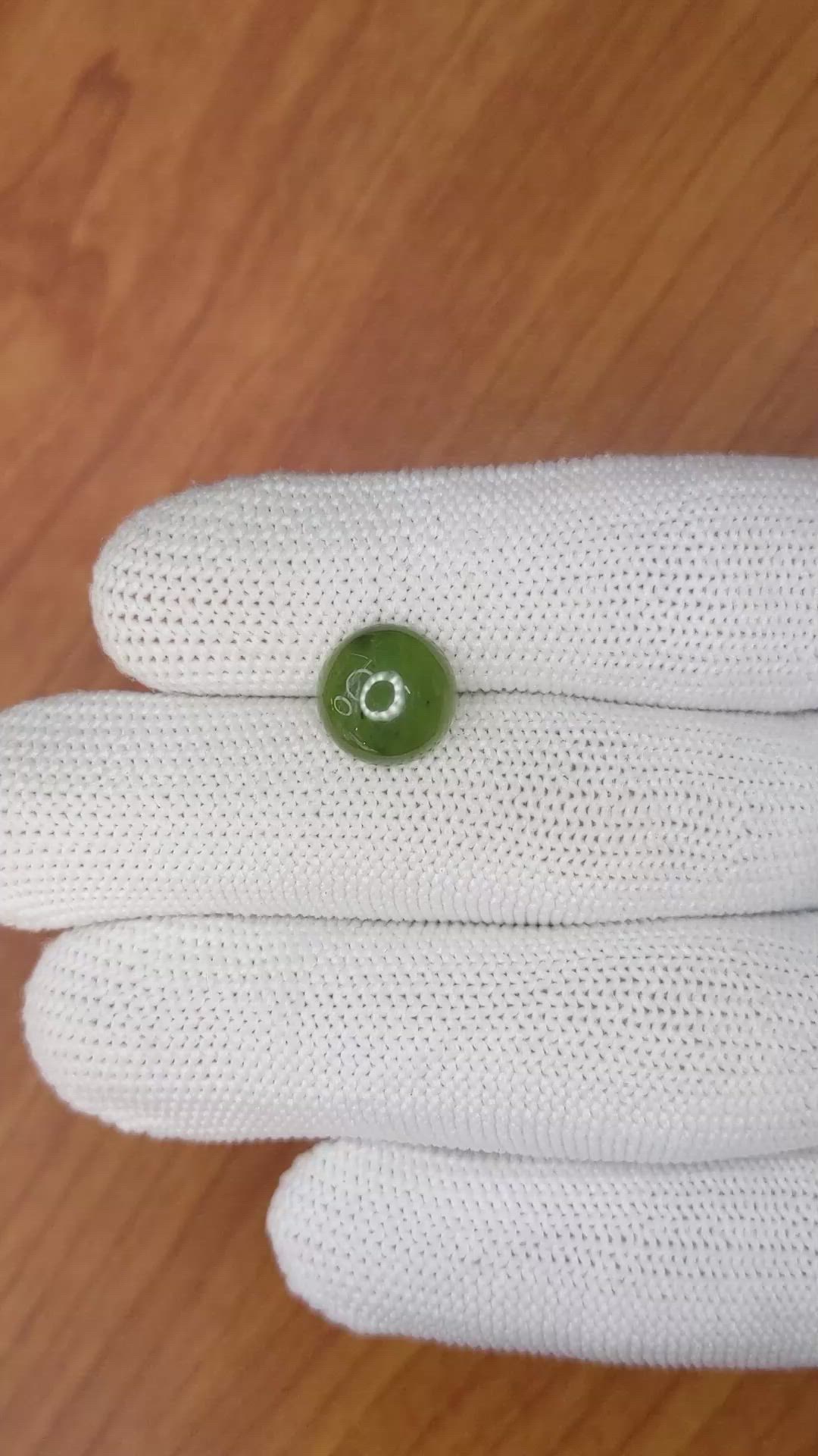 3.27 Ct. Green Cabochon Jade from Burma (Myanmar) Size Video